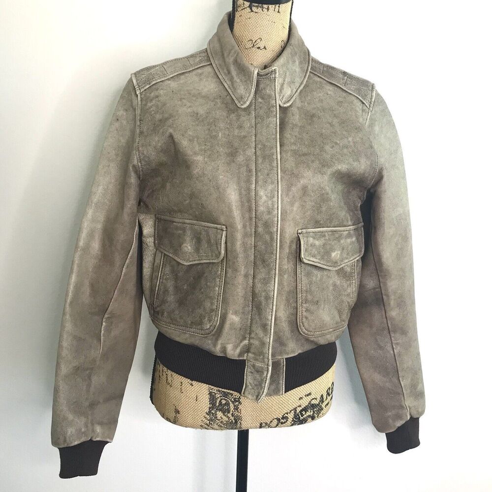 L.L. Bean Taupe Bomber Jacket